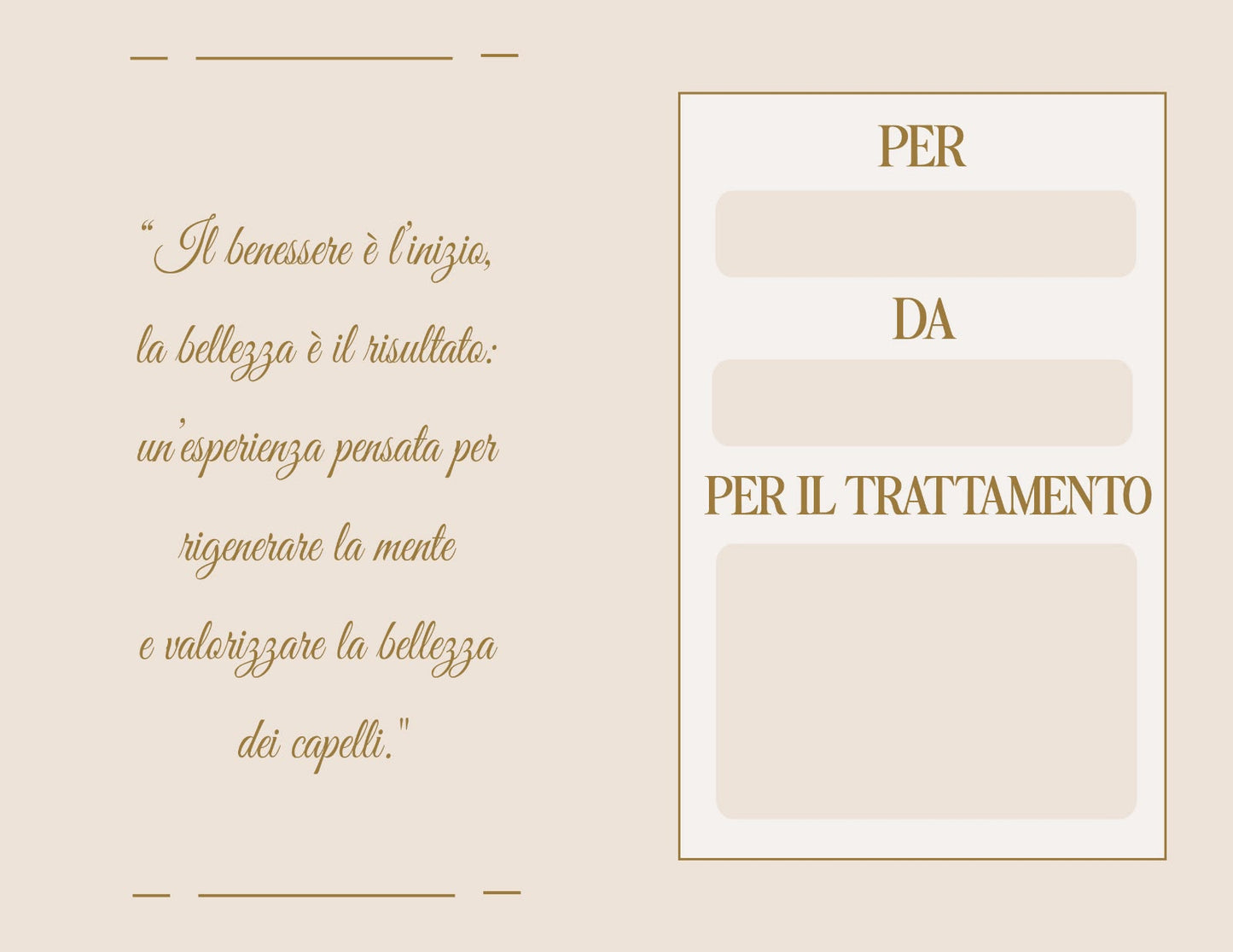 Carta regalo / Spendibile nel nostro salone